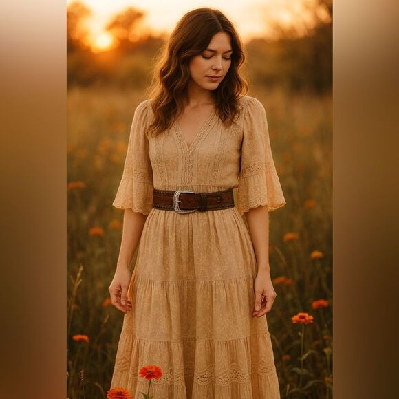 🤠 Roper Western Studded Belt – Tooled Buckle & Wide Statement Style 🌵✨ - Picture 1 of 12